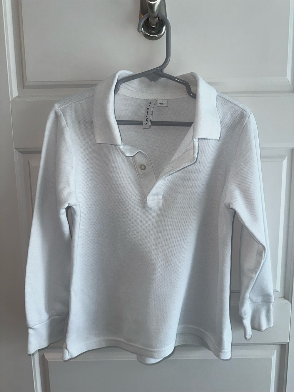 Janie and Jack White Long-Sleeve Polo for Kids